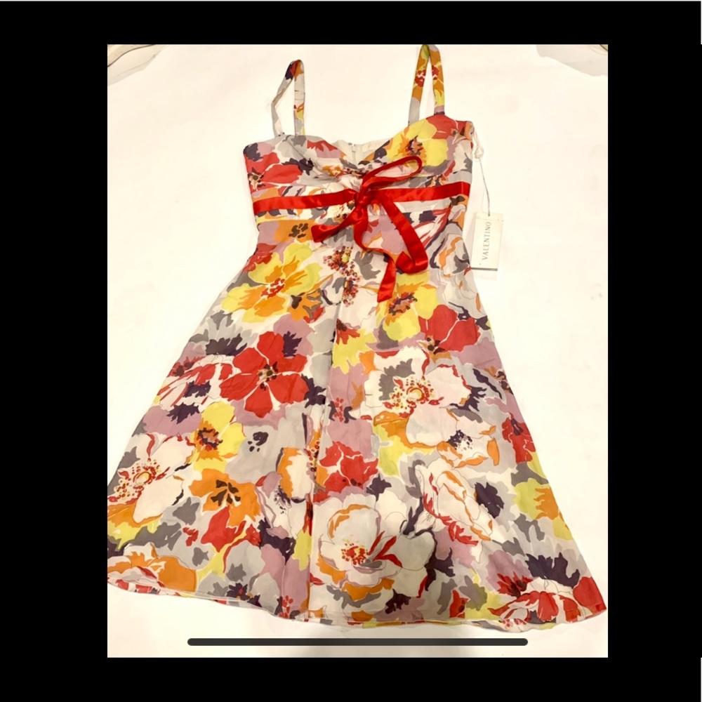 Valentino Silk Flower Print Dress -Size 12